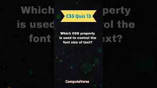 CSS Quiz 13:Understanding CSS font-size Property..!! #shorts #css