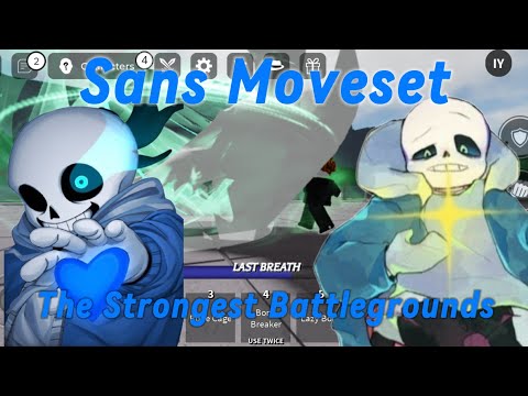 🔵💪*NEW* SANS MOVESET in THE STRONGEST BATTLEGROUNDS