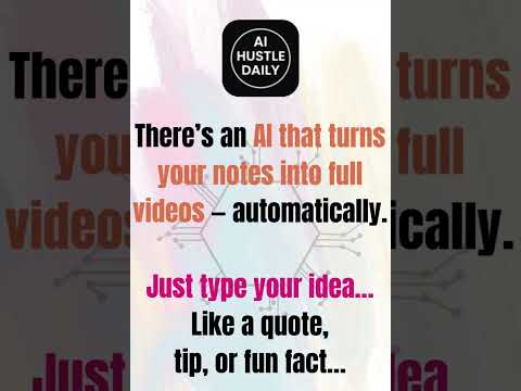 AI Turns Your Notes into Viral Videos #AIContentCreator #TextToVideo #EarnWithAI #aihustledaily #ai