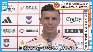 [Staying in the league] Two new foreign players at J1 Albirex Niigata talk about their enthusiasm...