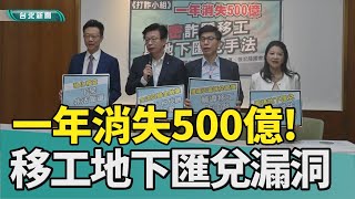 移工 地下匯兌|郭國文 鍾佳濱|林楚茵 張宏陸|立法院 打詐小組|黑市 水房|金融 金管會|2023 中嘉新聞|一年消失500億! 移工地下匯兌成大漏洞 綠委籲跨部會防堵