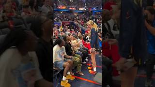 😂 Caitlin Clark offers Lexie Hull her drink before 3pt contest | WNBA All-Star #shorts #short #wnba