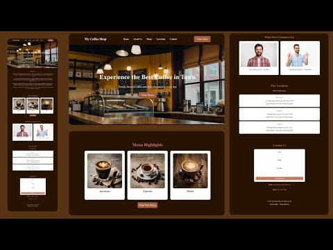 Complete Responsive Coffee Shop Website Using HTML CSS & JAVASCRIPT