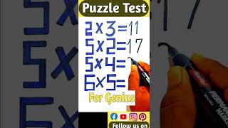 Puzzle Test || For Genius || @Sky Struggle Education || #short