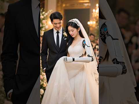 🤖❤️ When Love Meets Tech - Robot Bride’s Wedding! #meibot #tech #2050 #viral #wedding #love