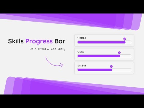 Skills Progress Bar Using Html and Css Only