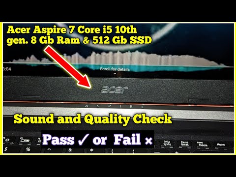 Acer Aspire 7 core i5 10th gen. 8gb Ram , 512 gb SSD , speaker sound quality test unboxing flipkart