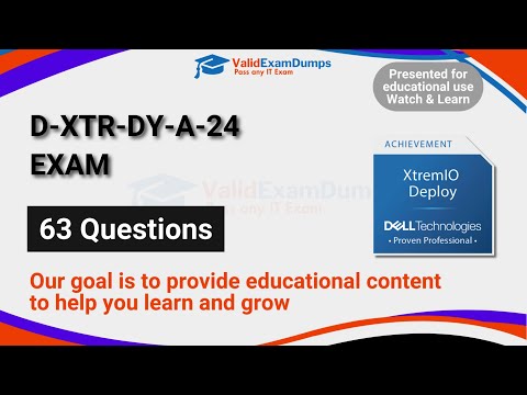 Dell EMC D-XTR-DY-A-24 Dell XtremIO Deploy Achievement Exam