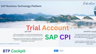 How to Create SAP CPI Trial Account Using SAP BTP Cockpit | Step-by-Step Guide #cpi #sap #sapbtp