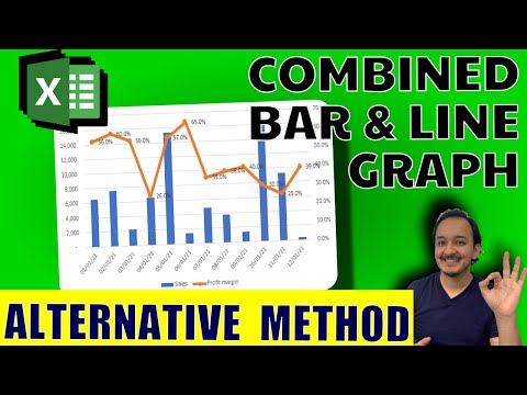 📊📈 How to make a combined bar and line graph in Excel (Combo chart) - ALTERNATIVE METHOD