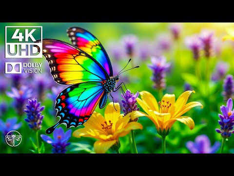 Butterfly Dreams 4K 🦋🍃  Relaxing Piano & Fluttering Wings in a Lush Garden Escape