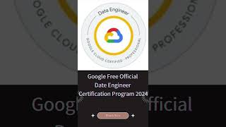 Google Free Official Date Engineer Certification Program #dataengineercertification #freecertificate