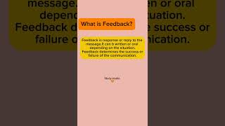 What is Feedback 🙂 || Easy Explanation || #Business Communication