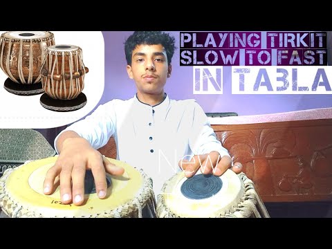 Playing tirkit in tabla slow to fast #tablacover