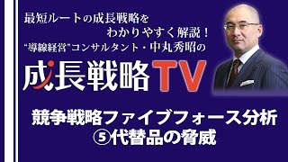 マイケル・ポーターの競争戦略ファイブフォース（５F）分析⑤代替品の脅威【成長戦略TV第56回】