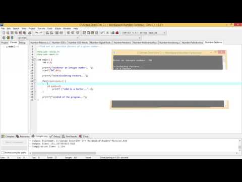 Number-Factors (Programming Techniques in C)
