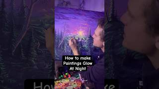 How I paint Glow in the Dark Fluorescent Oil Paintings. ✨ #art #oilpainting #painting