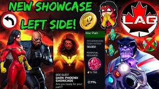 Showcase Left Side!! New Dark Phoenix Side Quest Solo War 100% Completely Itemless! Rewards! - MCOC