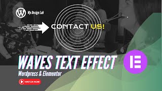 Waves GSAP text effect Wordpress |  Elementor Tutorial