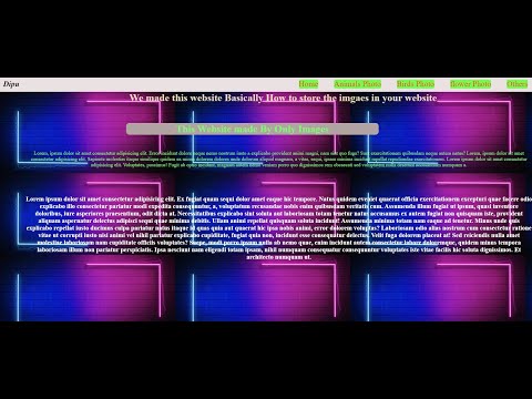 Create Image Website using HTML And CSS  | | Image Website