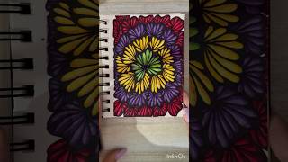 Easy Zentangle Art Pattern for beginners | Zentangle Art | Alcohol markers art | Art shorts #shorts