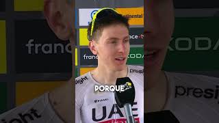 ¿Satisfecho con lo de hoy? Tadej Pogacar Etapa 4 #tdf2024 #pogacar #ciclismo #colombia #mexico
