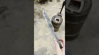Half finished scrap metal knife build #handforged #creative #forging #bladesmith #blacksmith
