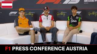 F1 Pre-Race Press Conference – Piastri, Ocon & Bortoleto | Austria GP 2025!