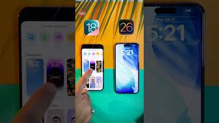 iOS26 vs iOS18 First Look #apple  #gadgets360 #tech #ios26 #ios18 #ios #wwdc2025 #applewwdc #iphone