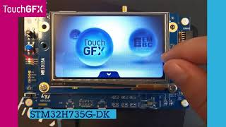 ST18751 STMicroelectronics TouchGFX Demo on STM32H735G DK
