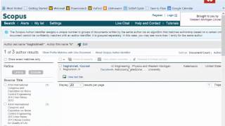 Using Scopus to Track Citations of Your Work