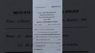 #IGNOU MEVE19 MSCENV  JUNE 2025 Environmental Issues #environment