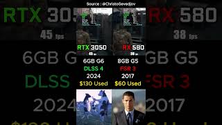 RX 580 VS RTX 3050 GPU ✅ #Gaming #PCGaming #RTX #Nvidia #AMD #budgetgaming #PCBuild #Geforce #GPU