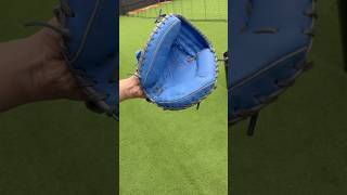Breaking in a new catchers mitt #sports #shorts #baseball #catcher