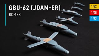Compare of GBU-62 (JDAM-ER) Bombs by ResKit in Multiple Scales