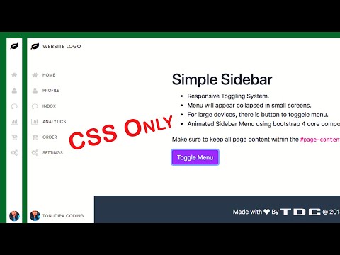 Unleash the Power of CSS Sidebar and Transform Your Website Design! @TonuDipa Coding