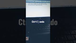 Ctrl+Z | Undo | computer/laptop