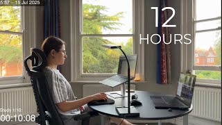 12-Hour LIVE Study With Me 🎓 | Cozy UK Ambience | Custom Pomodoro Timer | Deep Work Mode