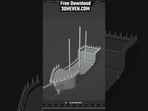 #Blender Pirate Ship Free Download From 3DHEVEN.com | #3DHEVEN