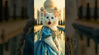 Elsa Cat Visits India & Sings at the Taj Mahal! 🐱❄️🇮🇳 #cutecat #elsa #tajmahal #india #shorts #cat