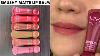 NYX Smushy Soft Matte Balms // LIP SWATCHES & Review