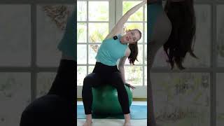 Yoga Ball Mat Pilates Workout😻 #matpilates #yogaball #shorts