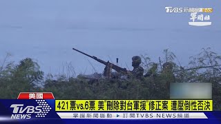421票vs.6票 美「刪除對台軍援」修正案 遭壓倒性否決｜TVBS新聞 @TVBSNEWS02