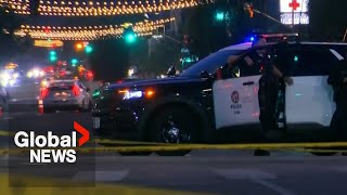 Suspect accused of ramming into crowd outside LA nightclub in police custody