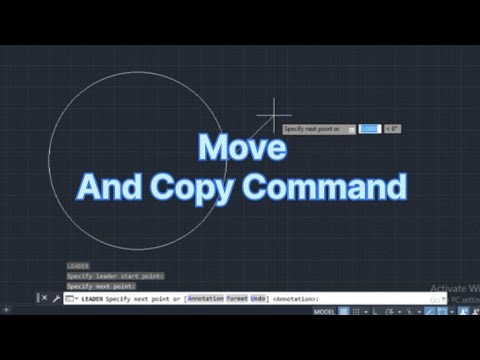 Copy and Move Command ll Move and Copy Command tutorial ll autocad tutorials ll