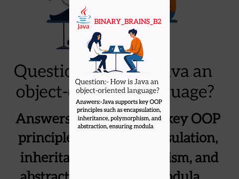 How is Java an object-oriented language ❓ #shorts #ytshorts #Binary_Brains_B2 #tranding