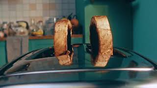 Burnt Toast, Toast, Popping Up, Toaster 4K Stock Footage