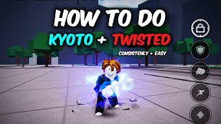 How to do Kyoto + Twisted consistency #tsb #thestrongestbattlegrounds #roblox #combo #gaming