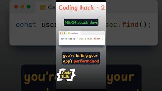 MERN Stack में find() Method का सही इस्तेमाल! | CodeTalk🔥 #Shorts