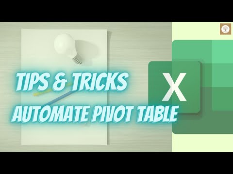 Excel Tips: Automating Pivot Table | Dynamic Pivot Table | MS Excel | MS Office